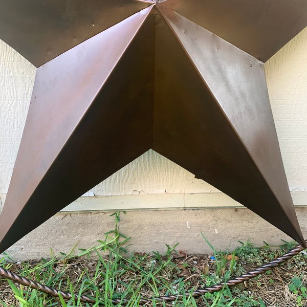 LONE STAR 60" BARN STAR METAL RUSTIC  BRONZE VINTAGE COPPER WALL ART WESTERN HOME DECOR HANDMADE NEW EH10524