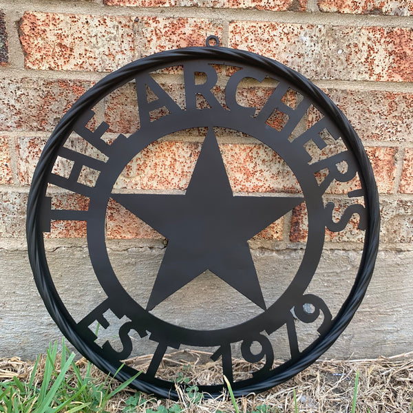 ARCHER STYLE YOUR CUSTOM NAME LASERCUT METAL SIGN WESTERN HOME DECOR HANDMADE ART