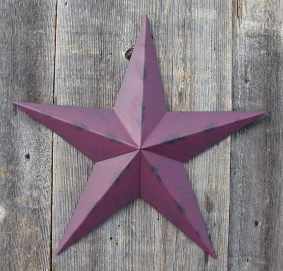 #EH10412 RUSTIC BARN STAR 10",16"24" DISTRESSED METAL WALL ART MULTI COLOR WESTERN HOME DECOR HANDMADE