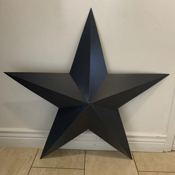 GUN METAL GREY STAR BARN STAR NO RING DAVID STAR 5 POINT WESTERN HOME DECOR HAND PAINTED