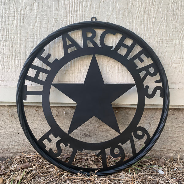 ARCHER STYLE YOUR CUSTOM NAME LASERCUT METAL SIGN WESTERN HOME DECOR HANDMADE ART