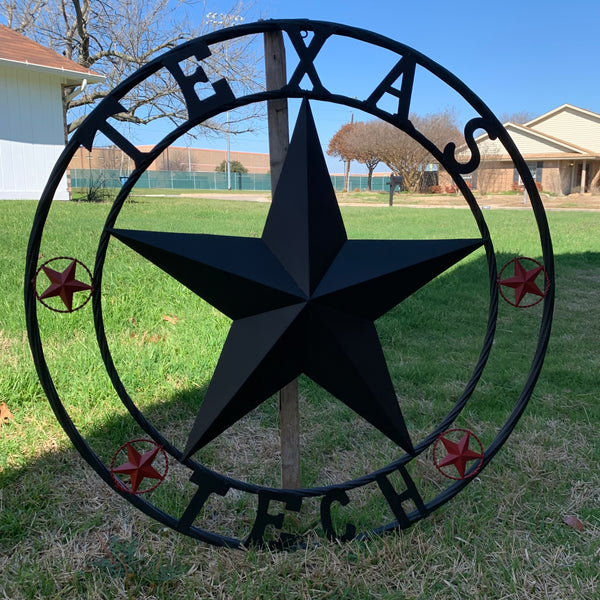 TEXAS TECH BARN STAR METAL LONESTAR CUSTOM VINTAGE METAL TEAM CRAFT ART WESTERN HOME DECOR SIZE:24",32",36",40",50"