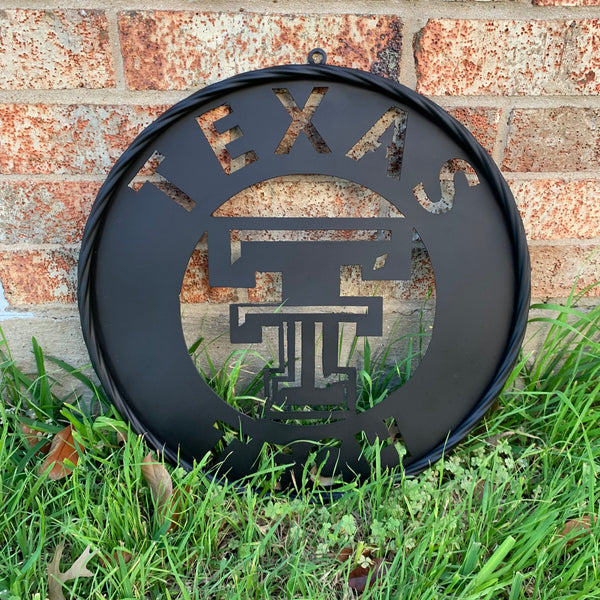 12",18",24",32",36" TEXAS TECH RUSTIC BLACK CUSTOM METAL VINTAGE CRAFT TEAM SIGN HANDMADE TO ORDER