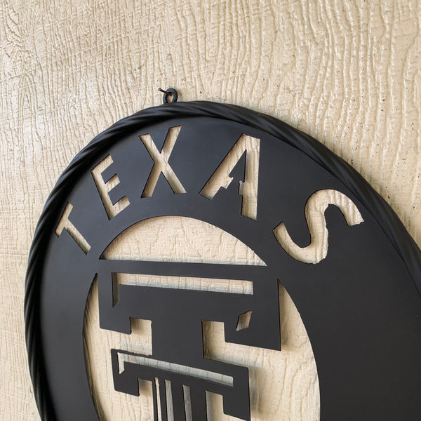 12",18",24",32",36" TEXAS TECH RUSTIC BLACK CUSTOM METAL VINTAGE CRAFT TEAM SIGN HANDMADE TO ORDER