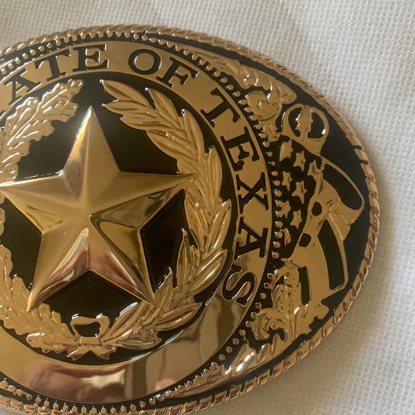 LONESTAR STATE ROSE GOLD STAR BELT BUCKLE LARGE WESTERN BUCKLE FASHION ART NEW #EH12264