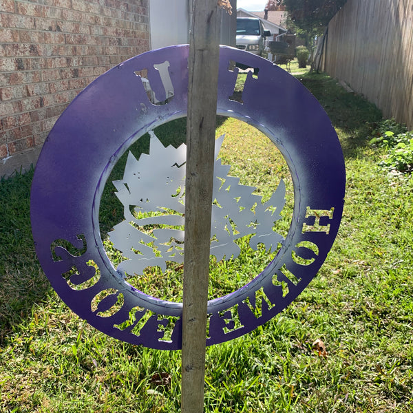 18",24",32" TCU HORNED FROGS CUSTOM METAL VINTAGE CRAFT TEAM SIGN WESTERN HOME DECOR HANDMADE