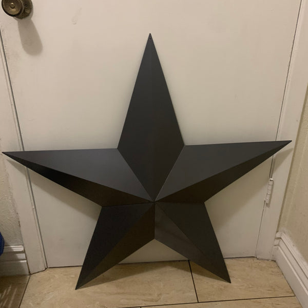 GUN METAL GREY STAR BARN STAR NO RING DAVID STAR 5 POINT WESTERN HOME DECOR HAND PAINTED