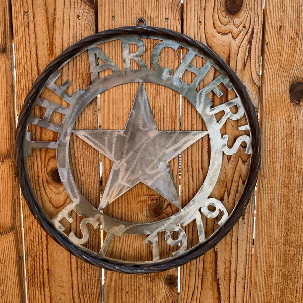 ARCHER STYLE YOUR CUSTOM NAME LASERCUT METAL SIGN WESTERN HOME DECOR HANDMADE ART