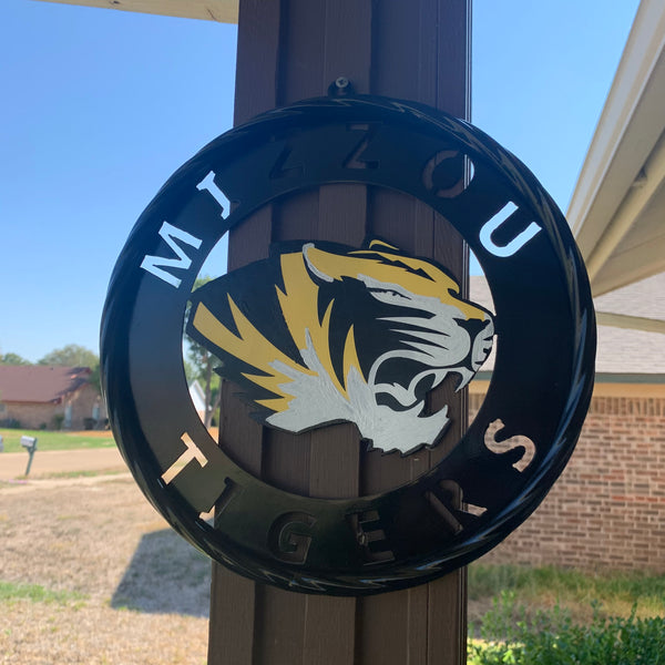 12", 18", 24", 32" MIZZOU TIGERS MISSOURI CUSTOM METAL VINTAGE CRAFT TEAM SIGN HANDMADE