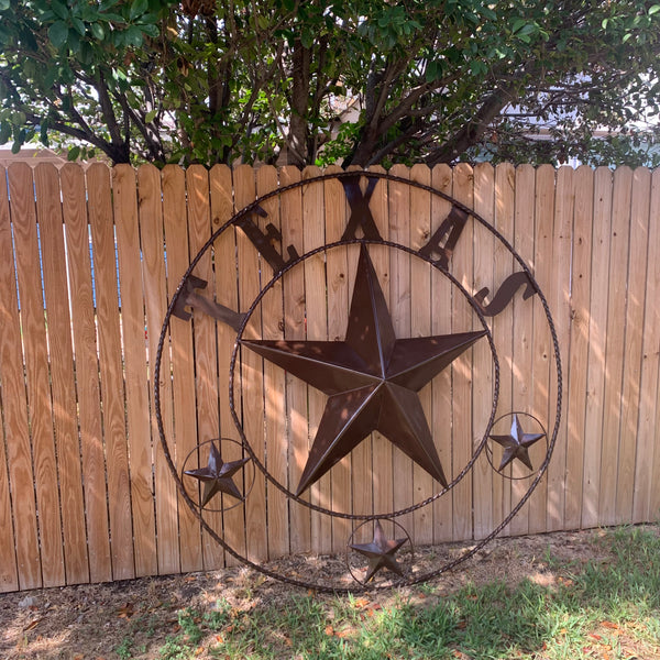 6 FOOT TEXAS LONE STAR GIANT LARGE OVERSIZE BARN STAR METAL RUSTIC BRONZE COPPER WALL ART WESTERN HOME DECOR HANDMADE NEW EH10523