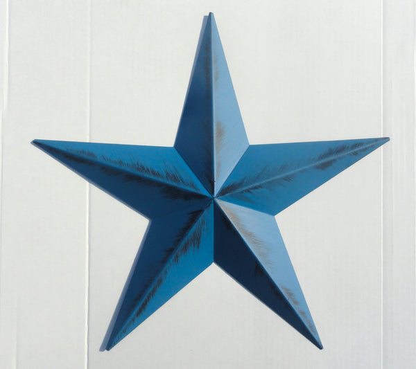 #EH10412 RUSTIC BARN STAR 10",16"24" DISTRESSED METAL WALL ART MULTI COLOR WESTERN HOME DECOR HANDMADE