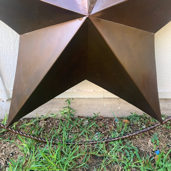 LONE STAR 60" BARN STAR METAL RUSTIC  BRONZE VINTAGE COPPER WALL ART WESTERN HOME DECOR HANDMADE NEW EH10524