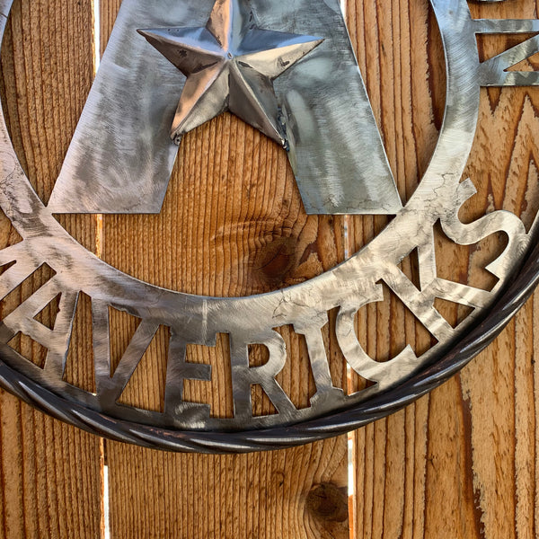 UTA ARLINGTON CUSTOM RAW METAL VINTAGE CRAFT TEAM SIGN WETSERN HOME DECOR HANDMADE