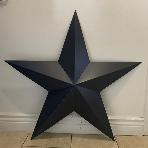 GUN METAL GREY STAR BARN STAR NO RING DAVID STAR 5 POINT WESTERN HOME DECOR HAND PAINTED