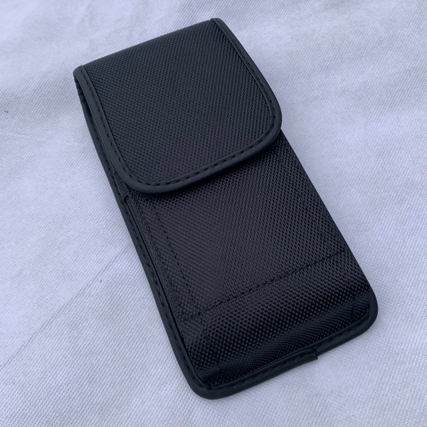 #EH11389 NYLON 7" RUGGED PHONE POUCH EXTRA LARGE BELT LOOP HOLSTER BLACK CELL PHONE CASE VERTICAL UNIVERSAL OVERSIZE Z-LITE BRAND NEW