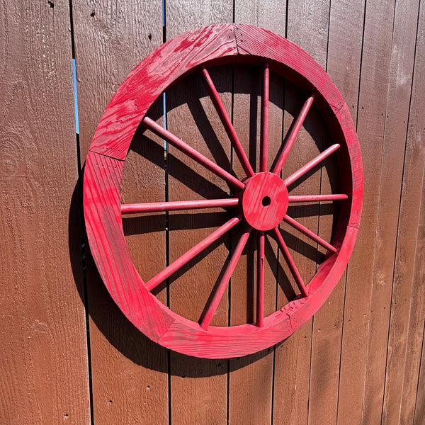 RED WAGON WHEEL BARN WOOD WESTERN HOME DECOR RUSTIC NEW 16",24",30",36",40"