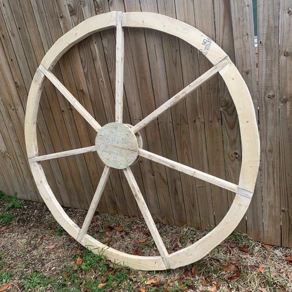 40",60" WAGON WHEEL NATURAL STAIN BARN WOOD WESTERN HOME DECOR RUSTIC HANDMADE NEW