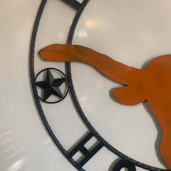 HOOKEM HORNS WITH LONE STAR TEXAS LONGHORNS HOOK EM METAL CUSTOM VINTAGE CRAFT WALL ART TEAM SIGN HANDMADE