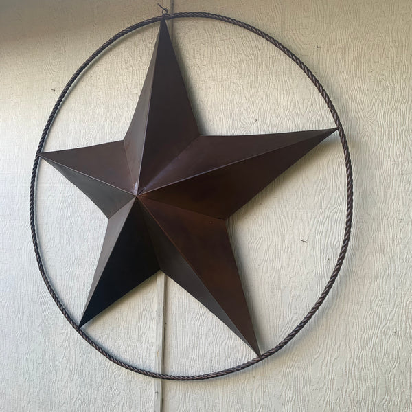 LONE STAR 60" BARN STAR METAL RUSTIC  BRONZE VINTAGE COPPER WALL ART WESTERN HOME DECOR HANDMADE NEW EH10524