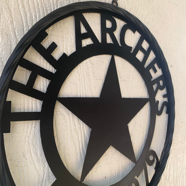 ARCHER STYLE YOUR CUSTOM NAME LASERCUT METAL SIGN WESTERN HOME DECOR HANDMADE ART