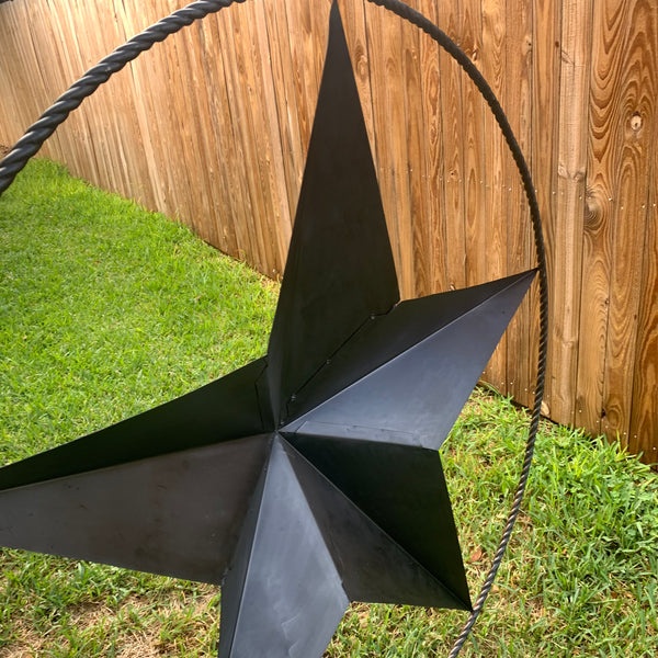 LONE STAR 60" BARN STAR METAL RUSTIC  BRONZE VINTAGE COPPER WALL ART WESTERN HOME DECOR HANDMADE NEW EH10524