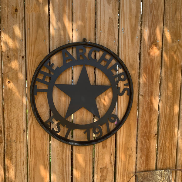 ARCHER STYLE YOUR CUSTOM NAME LASERCUT METAL SIGN WESTERN HOME DECOR HANDMADE ART
