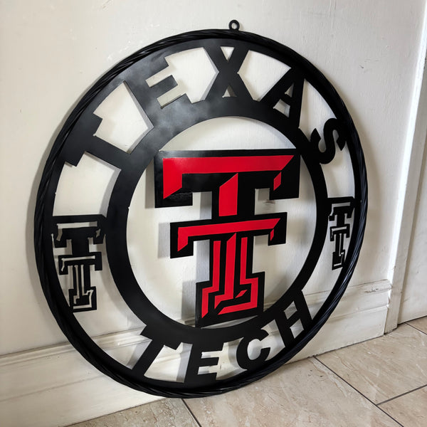 TEXAS TECH CUSTOM METAL VINTAGE SIGN WESTERN HOME DECOR HANDMADE