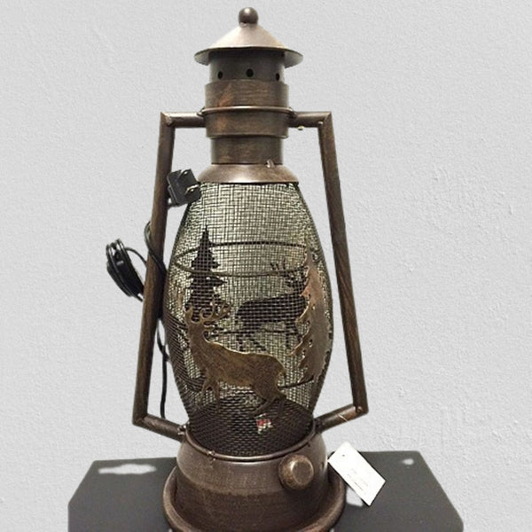DEER COUNTRY METAL ART LAMP WESTERN HOME WALL DECOR NEW ELECTRIC LANTERN LIGHTING #EH12728