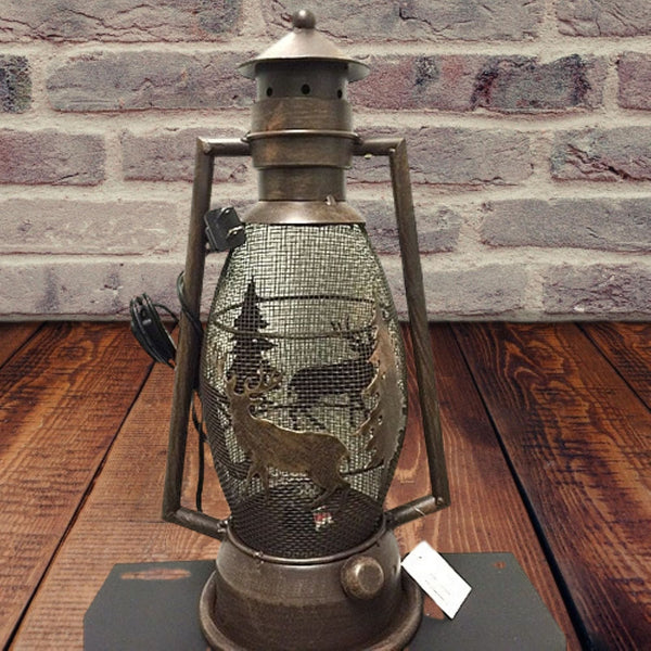 DEER COUNTRY METAL ART LAMP WESTERN HOME WALL DECOR NEW ELECTRIC LANTERN LIGHTING #EH12728
