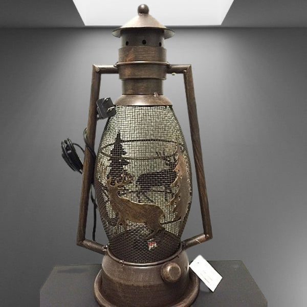 DEER COUNTRY METAL ART LAMP WESTERN HOME WALL DECOR NEW ELECTRIC LANTERN LIGHTING #EH12728