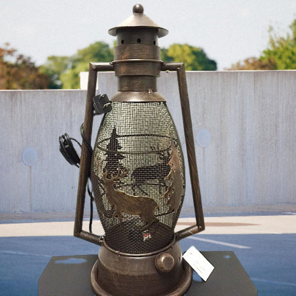 DEER COUNTRY METAL ART LAMP WESTERN HOME WALL DECOR NEW ELECTRIC LANTERN LIGHTING #EH12728