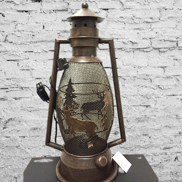 DEER COUNTRY METAL ART LAMP WESTERN HOME WALL DECOR NEW ELECTRIC LANTERN LIGHTING #EH12728