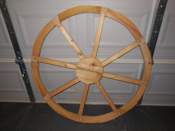 40",60" WAGON WHEEL NATURAL STAIN BARN WOOD WESTERN HOME DECOR RUSTIC HANDMADE NEW