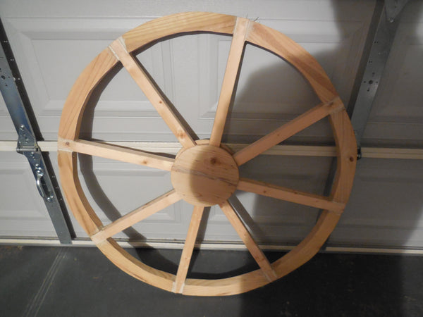 40",60" WAGON WHEEL NATURAL STAIN BARN WOOD WESTERN HOME DECOR RUSTIC HANDMADE NEW