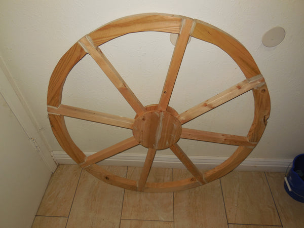 40",60" WAGON WHEEL NATURAL STAIN BARN WOOD WESTERN HOME DECOR RUSTIC HANDMADE NEW