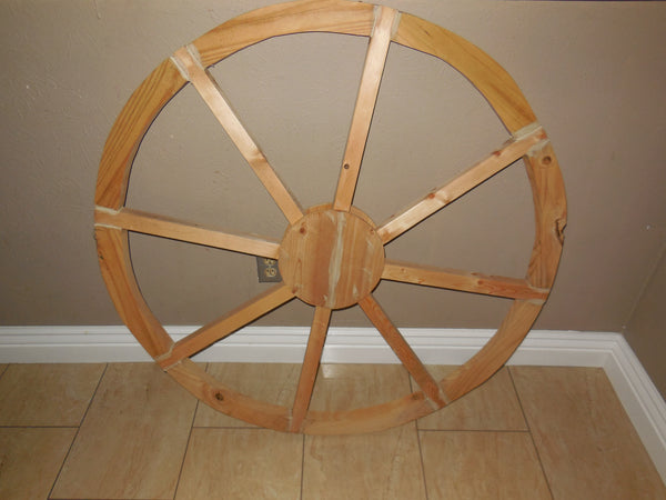 40",60" WAGON WHEEL NATURAL STAIN BARN WOOD WESTERN HOME DECOR RUSTIC HANDMADE NEW