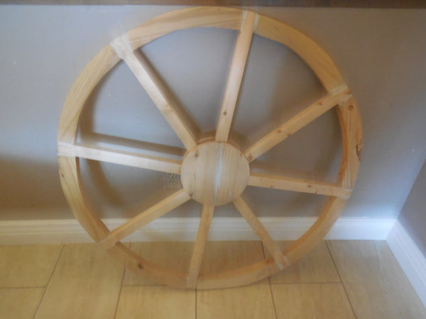 40",60" WAGON WHEEL NATURAL STAIN BARN WOOD WESTERN HOME DECOR RUSTIC HANDMADE NEW