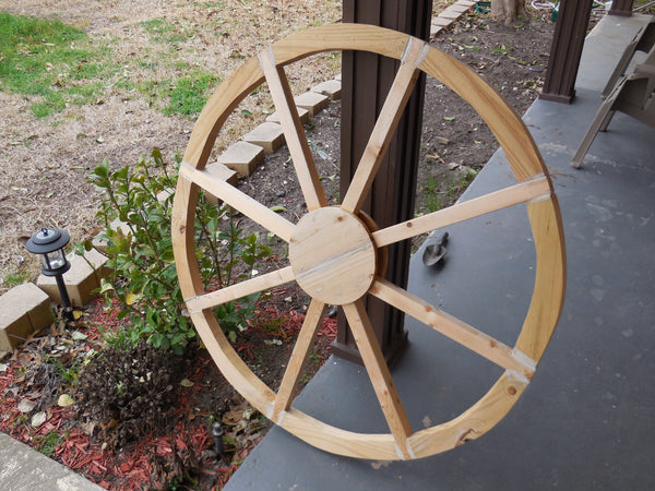 40",60" WAGON WHEEL NATURAL STAIN BARN WOOD WESTERN HOME DECOR RUSTIC HANDMADE NEW