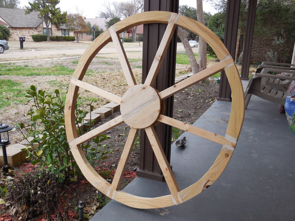 40",60" WAGON WHEEL NATURAL STAIN BARN WOOD WESTERN HOME DECOR RUSTIC HANDMADE NEW