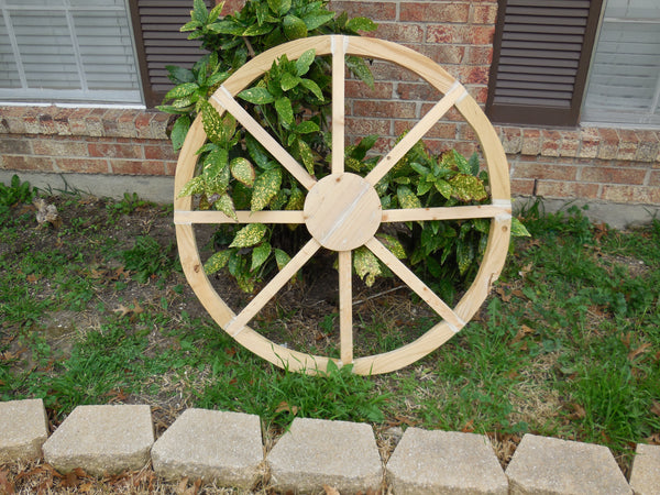 40",60" WAGON WHEEL NATURAL STAIN BARN WOOD WESTERN HOME DECOR RUSTIC HANDMADE NEW