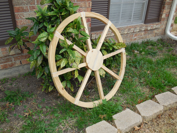 40",60" WAGON WHEEL NATURAL STAIN BARN WOOD WESTERN HOME DECOR RUSTIC HANDMADE NEW