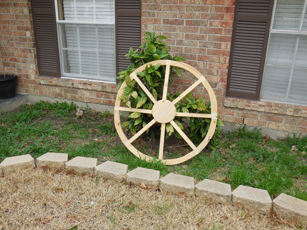 40",60" WAGON WHEEL NATURAL STAIN BARN WOOD WESTERN HOME DECOR RUSTIC HANDMADE NEW