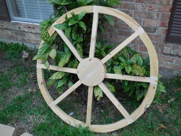 40",60" WAGON WHEEL NATURAL STAIN BARN WOOD WESTERN HOME DECOR RUSTIC HANDMADE NEW