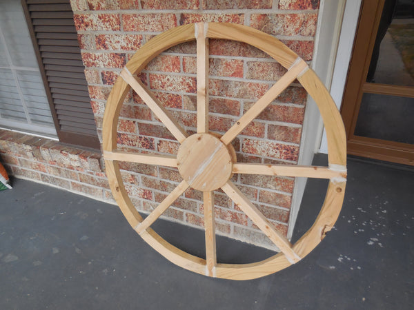 40",60" WAGON WHEEL NATURAL STAIN BARN WOOD WESTERN HOME DECOR RUSTIC HANDMADE NEW