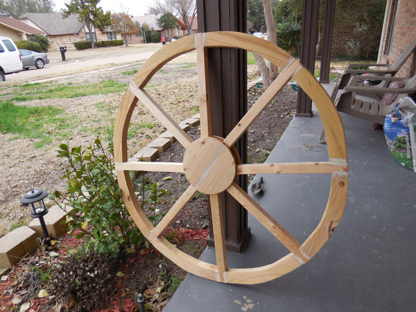 40",60" WAGON WHEEL NATURAL STAIN BARN WOOD WESTERN HOME DECOR RUSTIC HANDMADE NEW