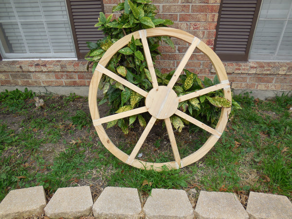 40",60" WAGON WHEEL NATURAL STAIN BARN WOOD WESTERN HOME DECOR RUSTIC HANDMADE NEW