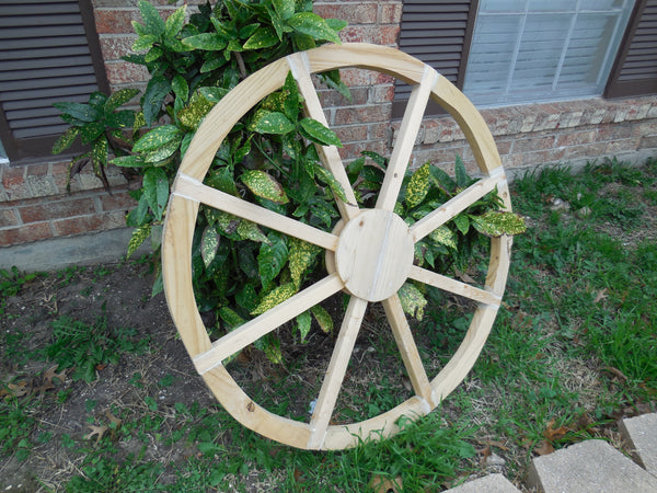 40",60" WAGON WHEEL NATURAL STAIN BARN WOOD WESTERN HOME DECOR RUSTIC HANDMADE NEW