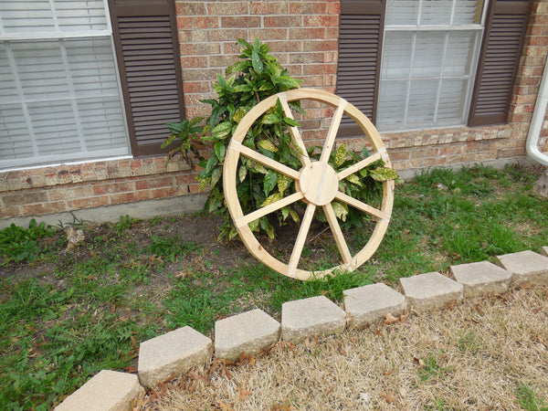 40",60" WAGON WHEEL NATURAL STAIN BARN WOOD WESTERN HOME DECOR RUSTIC HANDMADE NEW