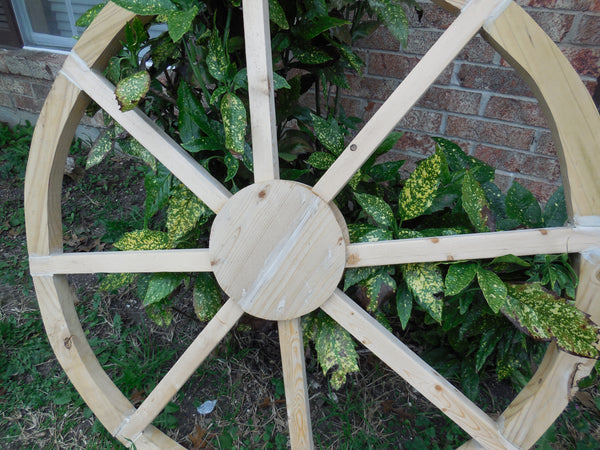 40",60" WAGON WHEEL NATURAL STAIN BARN WOOD WESTERN HOME DECOR RUSTIC HANDMADE NEW