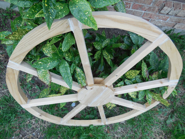 40",60" WAGON WHEEL NATURAL STAIN BARN WOOD WESTERN HOME DECOR RUSTIC HANDMADE NEW